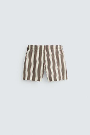Maillot de bain volanté - Marron/rayures blanches - ENFANT | H&M FR Maillot de bain volanté - Marron/rayures blanches - ENFANT | H&M FR