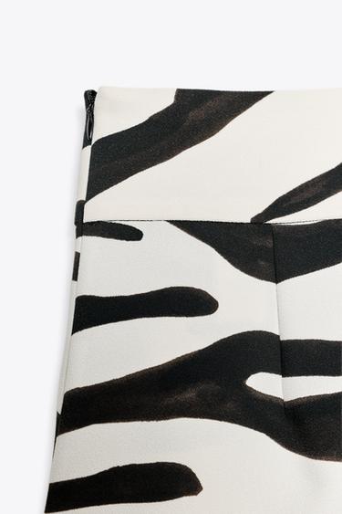 PANTALON IMPRIMÉ ANIMAL ZW COLLECTION - Écru / Noir de Zara - Image 3