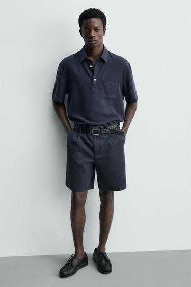 LEATHER DECK SHOES - Black by Zara