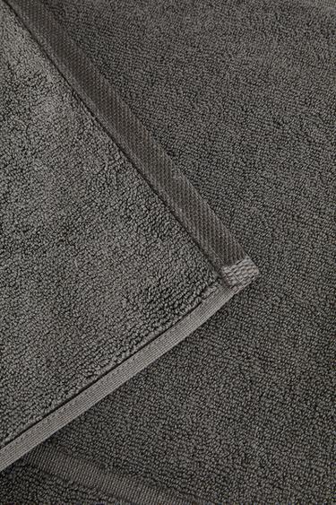 NON-SLIP COTTON BATH MAT - Dark grey by Zara - Image 4