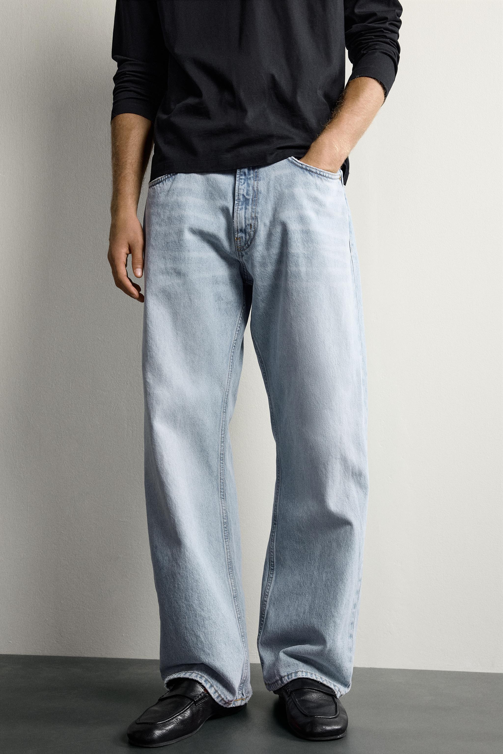 LOOSE FIT JEANS - Mid-blue | ZARA United States
