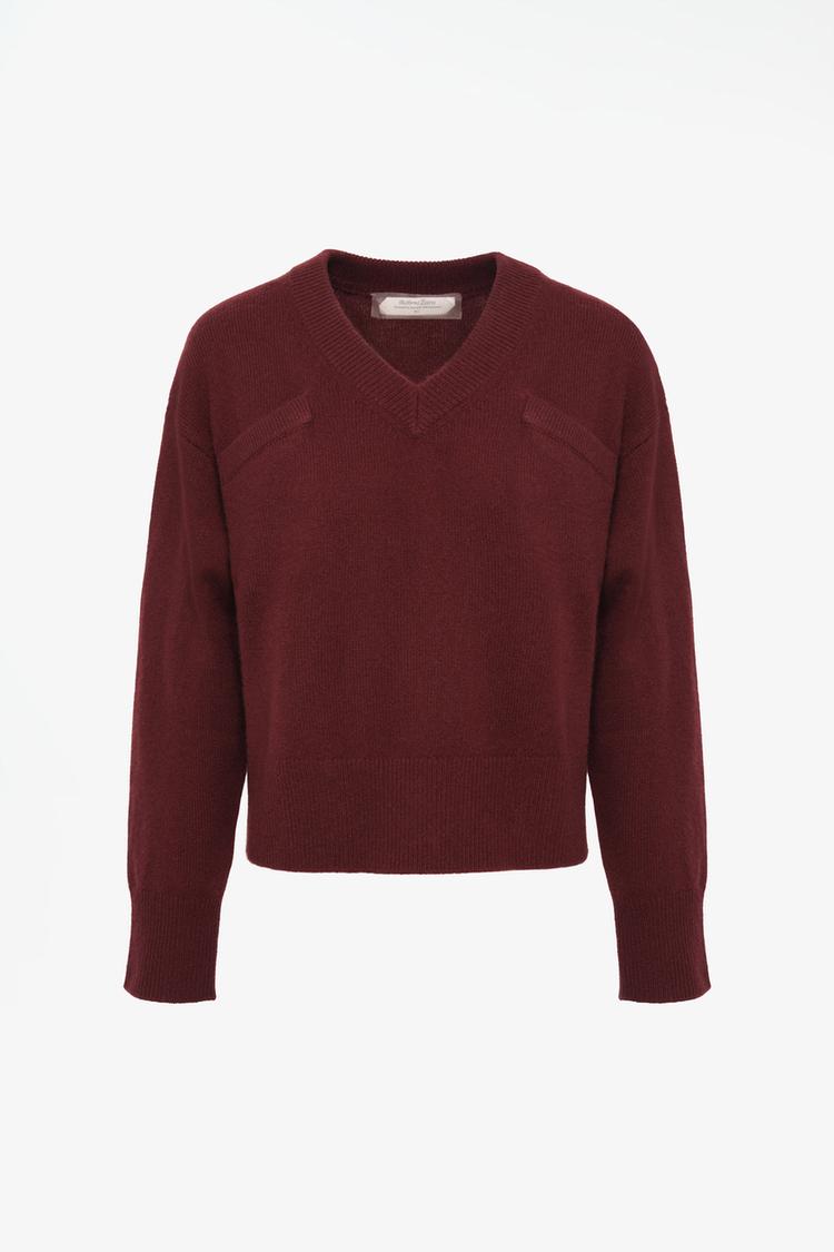 LIMITED EDITION 100% CASHMERE SWEATER — Burgundy