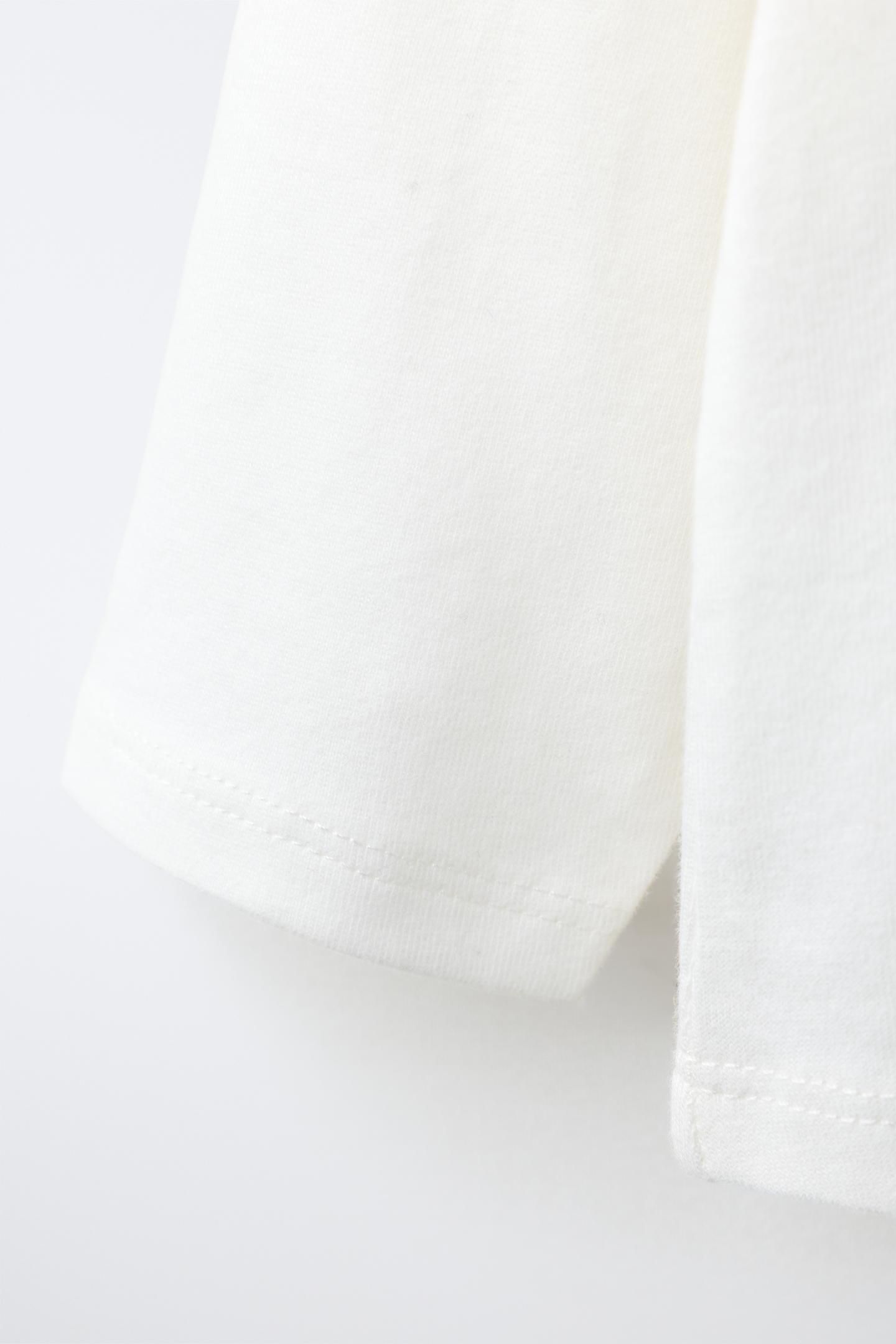 Детская футболка Zara Embroidered, цвет: Экрю — фото 4