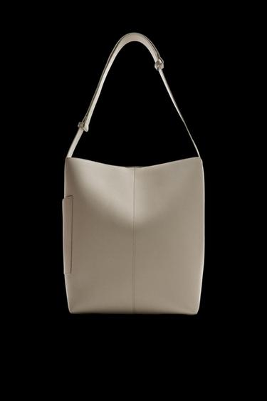 BOLSO SHOPPER - Gris de Zara - Imagen 0