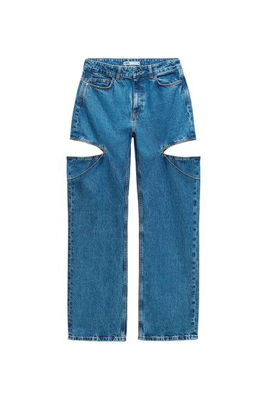 JEANS Z1975 RECTOS TIRO MEDIO CUT OUTS JOYAS