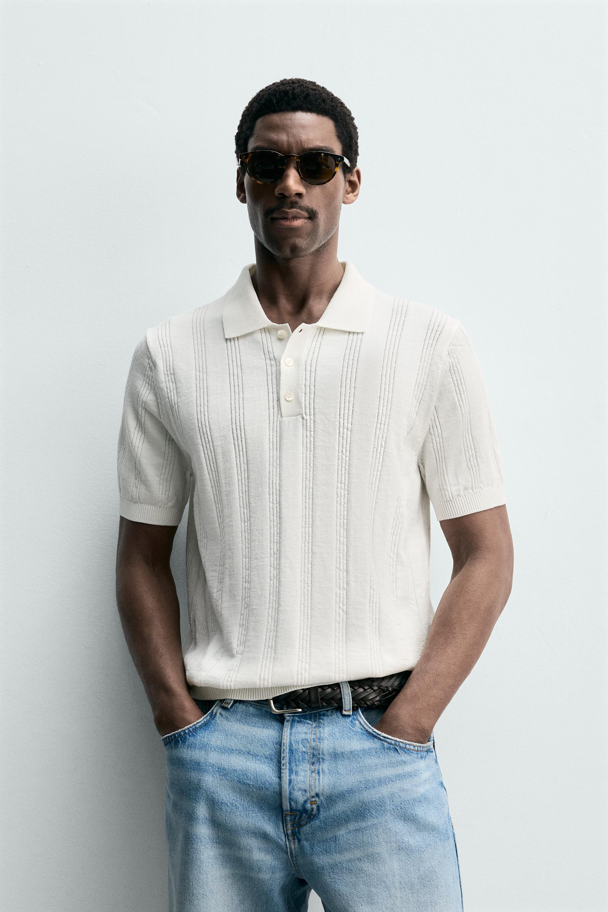 POLO EN MAILLE REGULAR FIT STRUCTURÉ