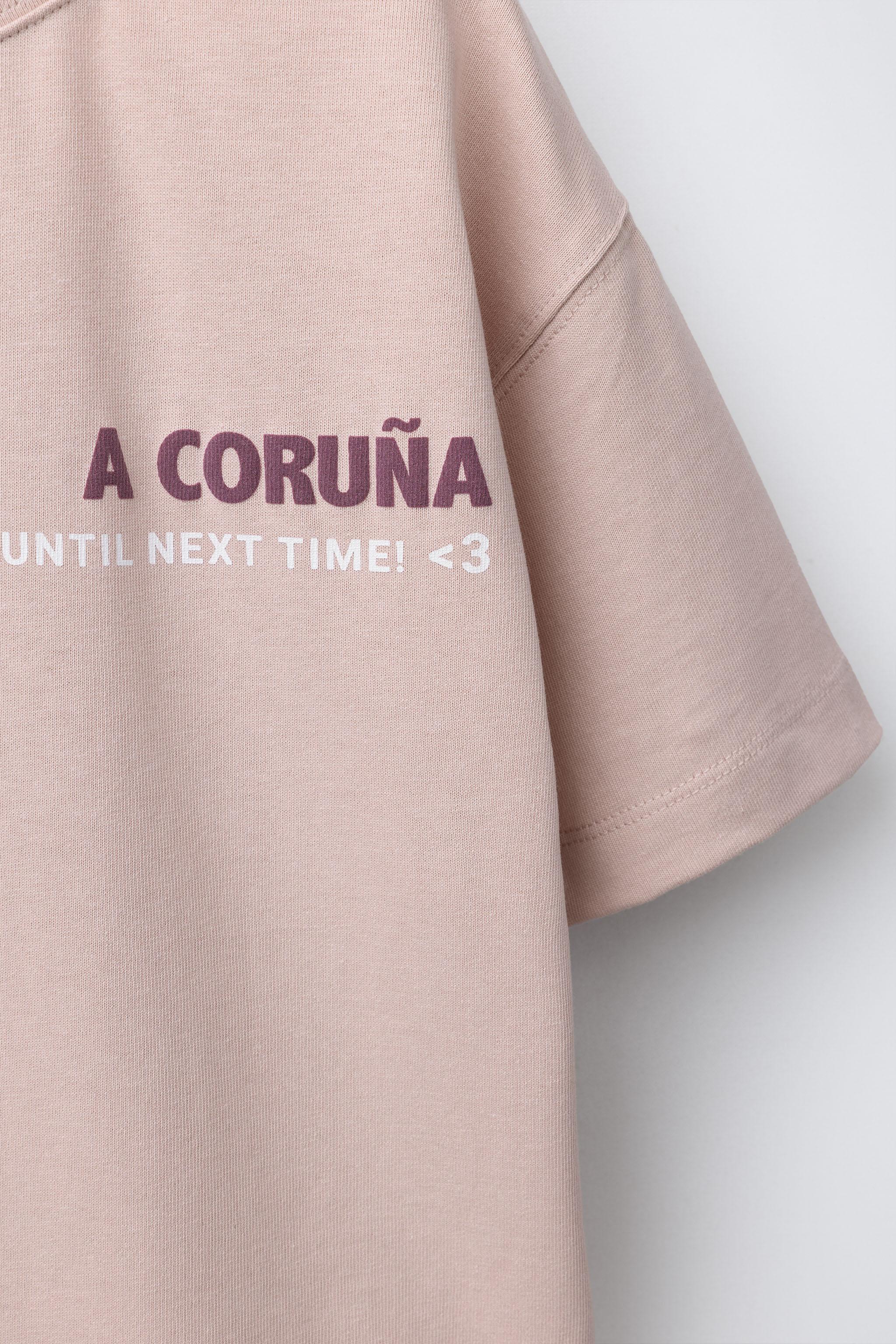 A CORUÑA PRINT T-SHIRT - Pale pink | ZARA Canada