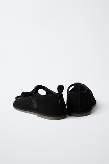LEATHER T-BAR SHOES - Black by Zara - Image 3
