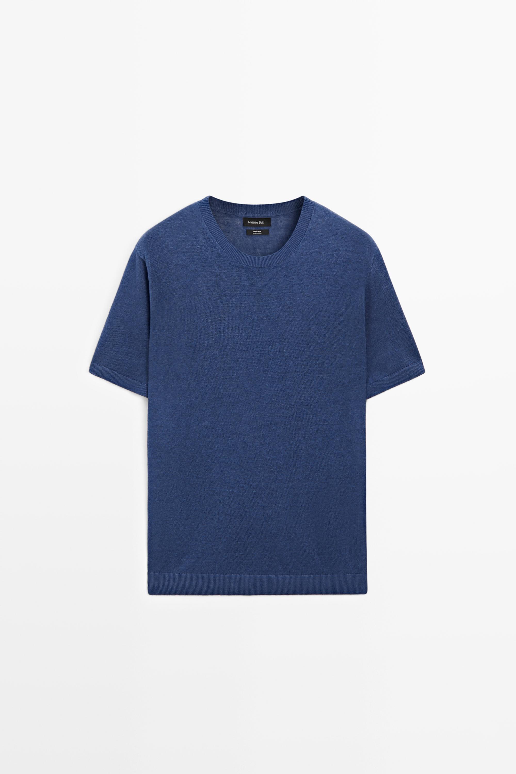 Lightweight 100% linen knit T-shirt