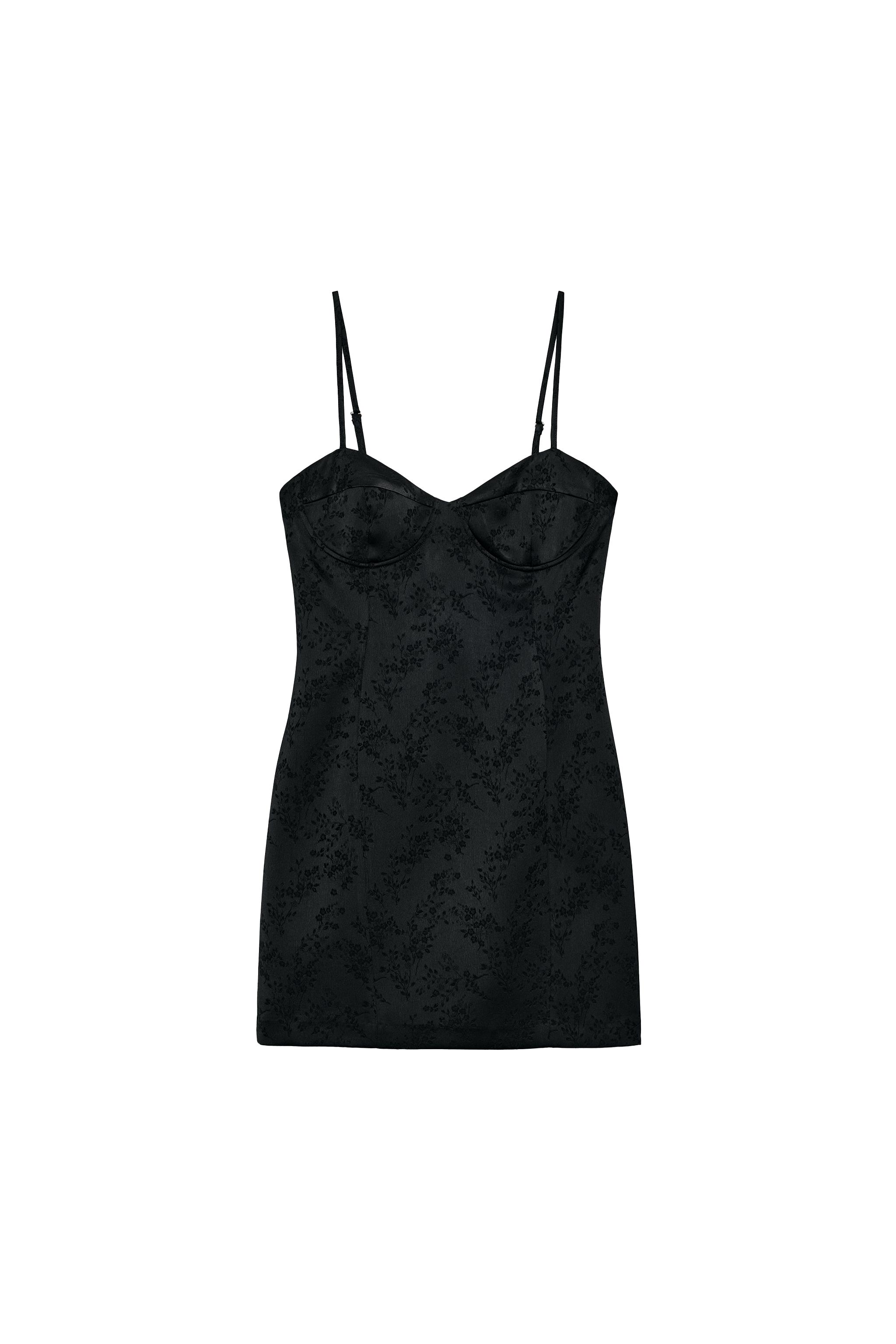 JACQUARD MINI DRESS - Black | ZARA New Zealand JACQUARD MINI DRESS - Black | ZARA New Zealand