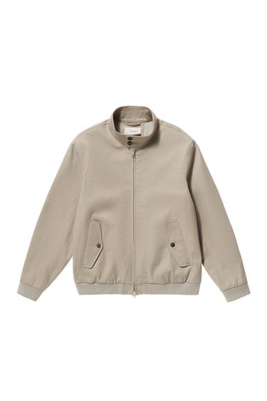 CAZADORA BOMBER ALGODÓN - Beige de Zara