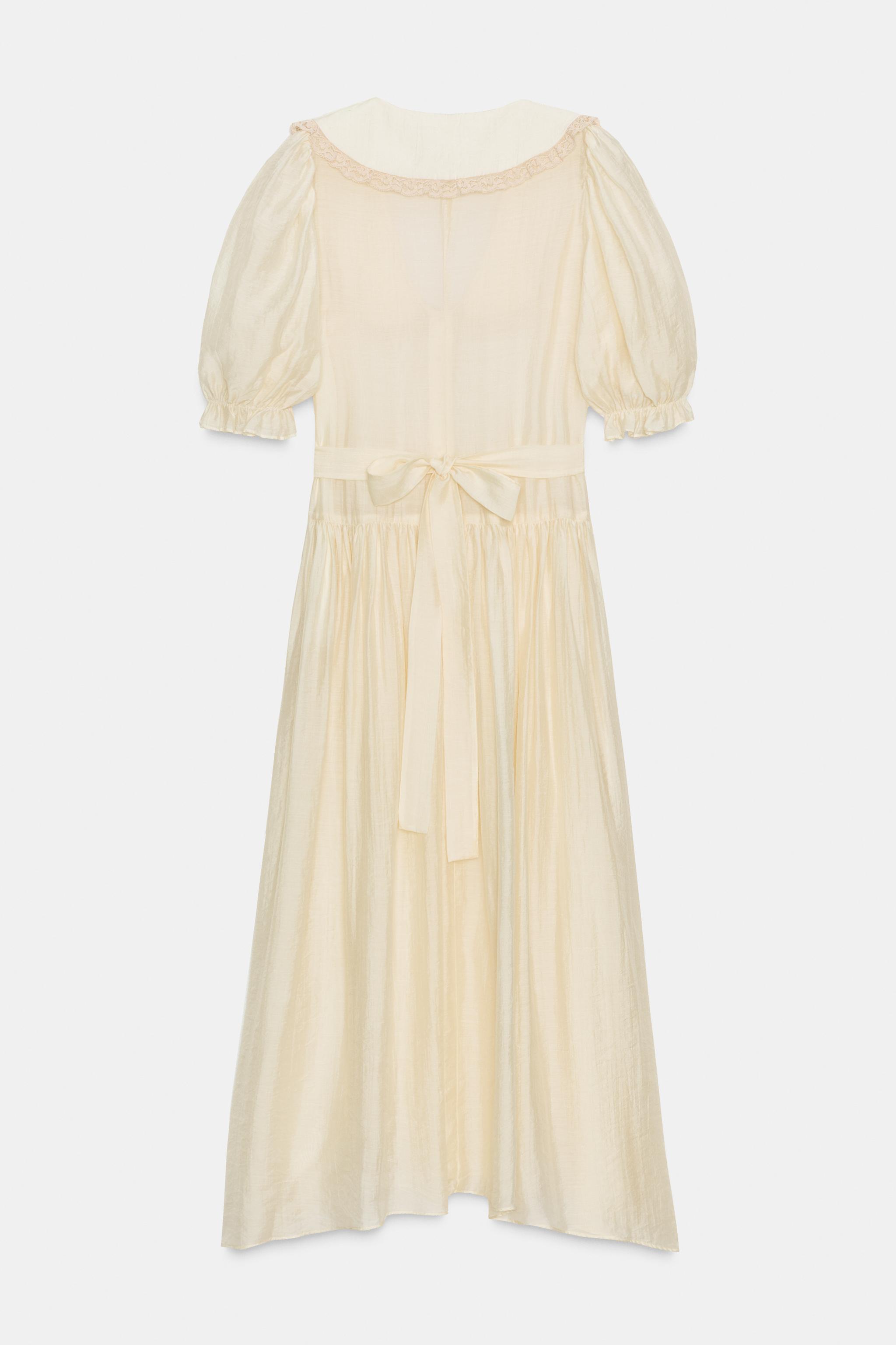 FLOWY LACE MIDI DRESS