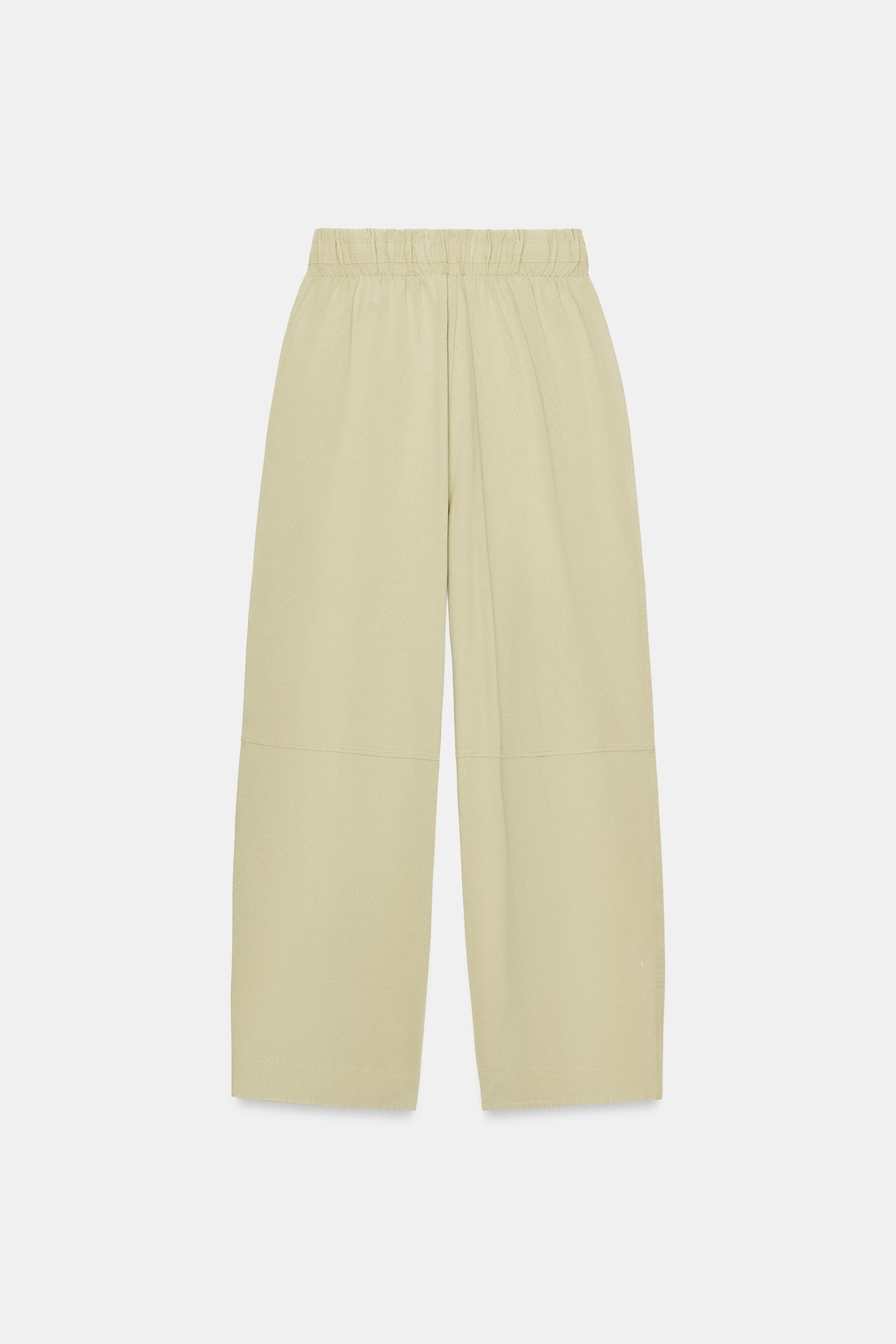 HEAVY COTTON WIDE LEG PANTS