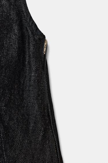 TRF DENIM HALTER TOP WITH TIE DETAIL - Dark indigo by Zara - Image 8