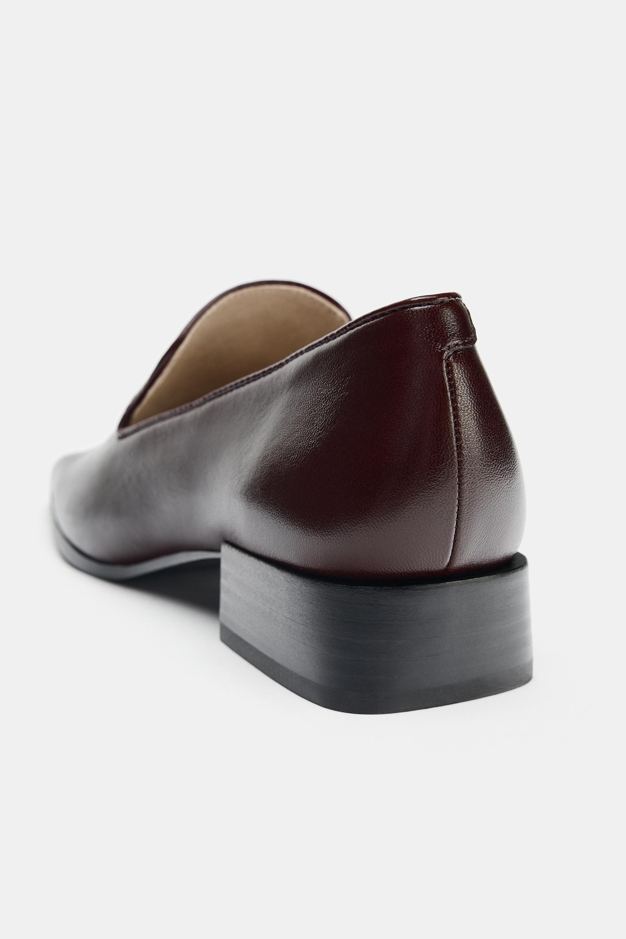 Zara LIMITED EDITION DERİ TOPUKLU MOKASEN görsel 6