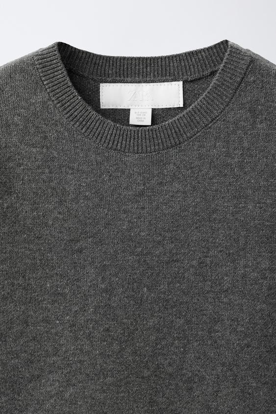 ROBE EN MAILLE BAS EFFET EFFET FOURRURE - Gris de Zara - Image 2