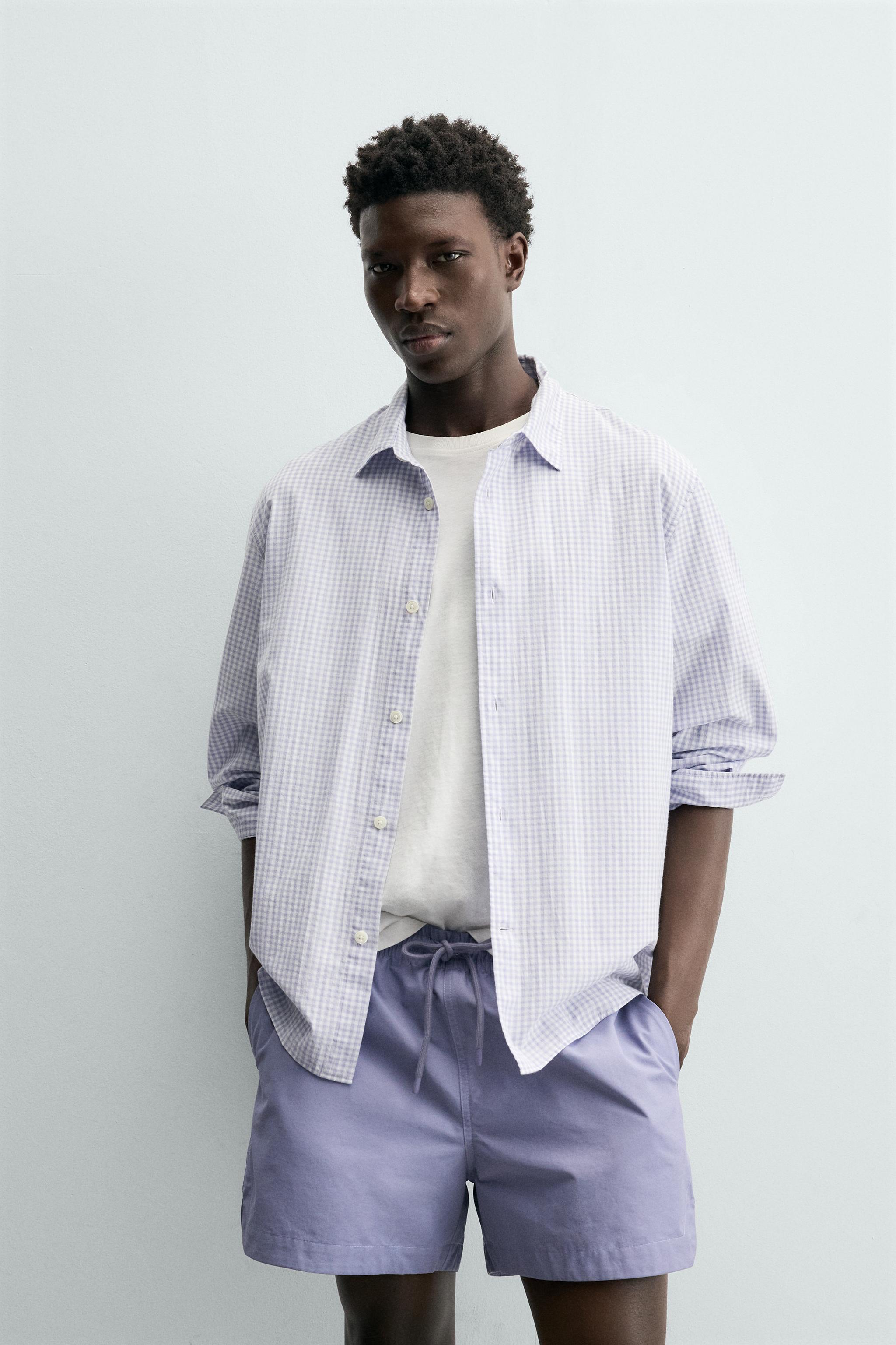 Мужские рубашки Zara REGULAR FIT PLAID SHIRT — фото 2