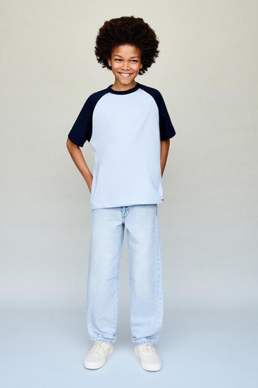 JEANS BAGGY - E kaltër e hapur nga Zara