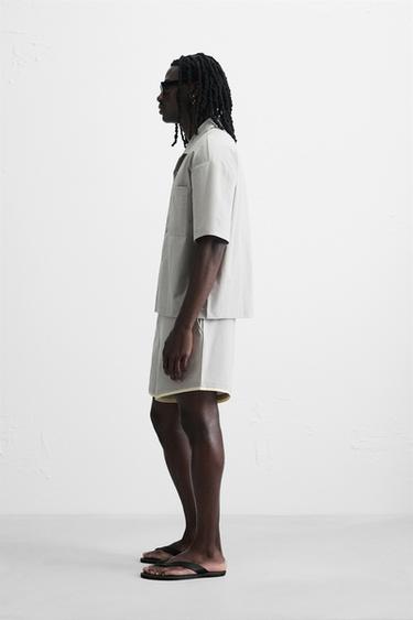 CHEMISE TECHNIQUE RELAXED FIT - Gris perle de Zara - Image 3