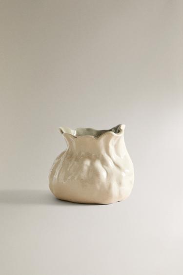 Zara ARTICHOKE CERAMIC VASE - Green - Image 0
