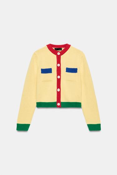 COLOUR BLOCK CARDIGAN - Multicoloured by Zara - Image 5