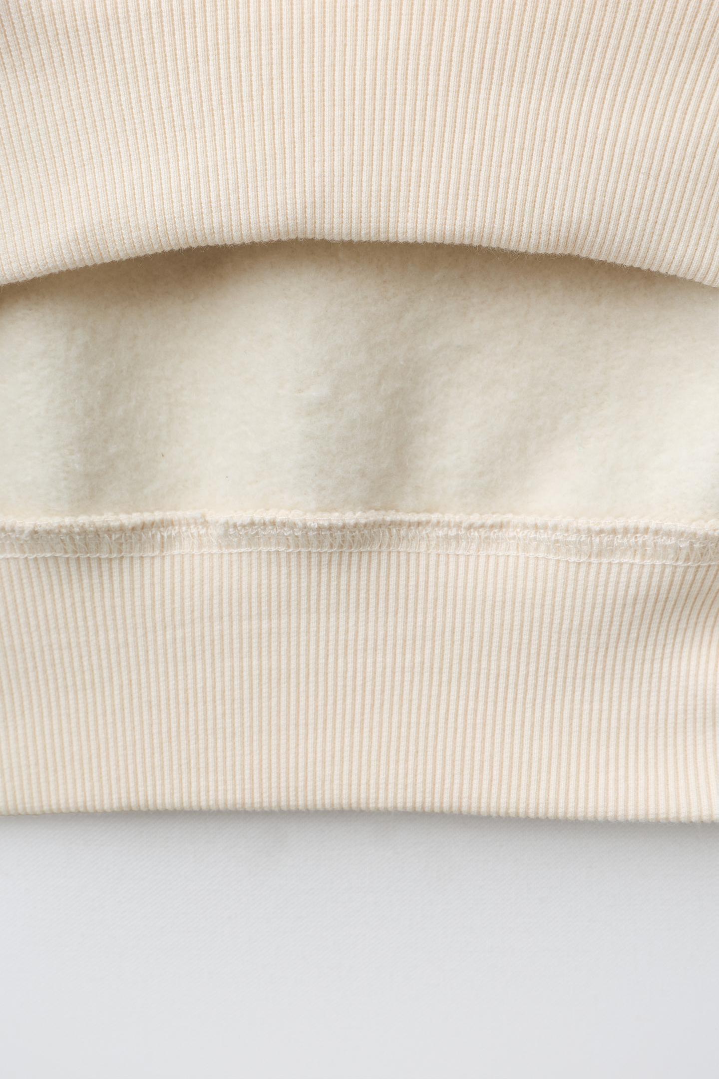 Детское худи Zara Text Print, цвет: Экрю — фото 5