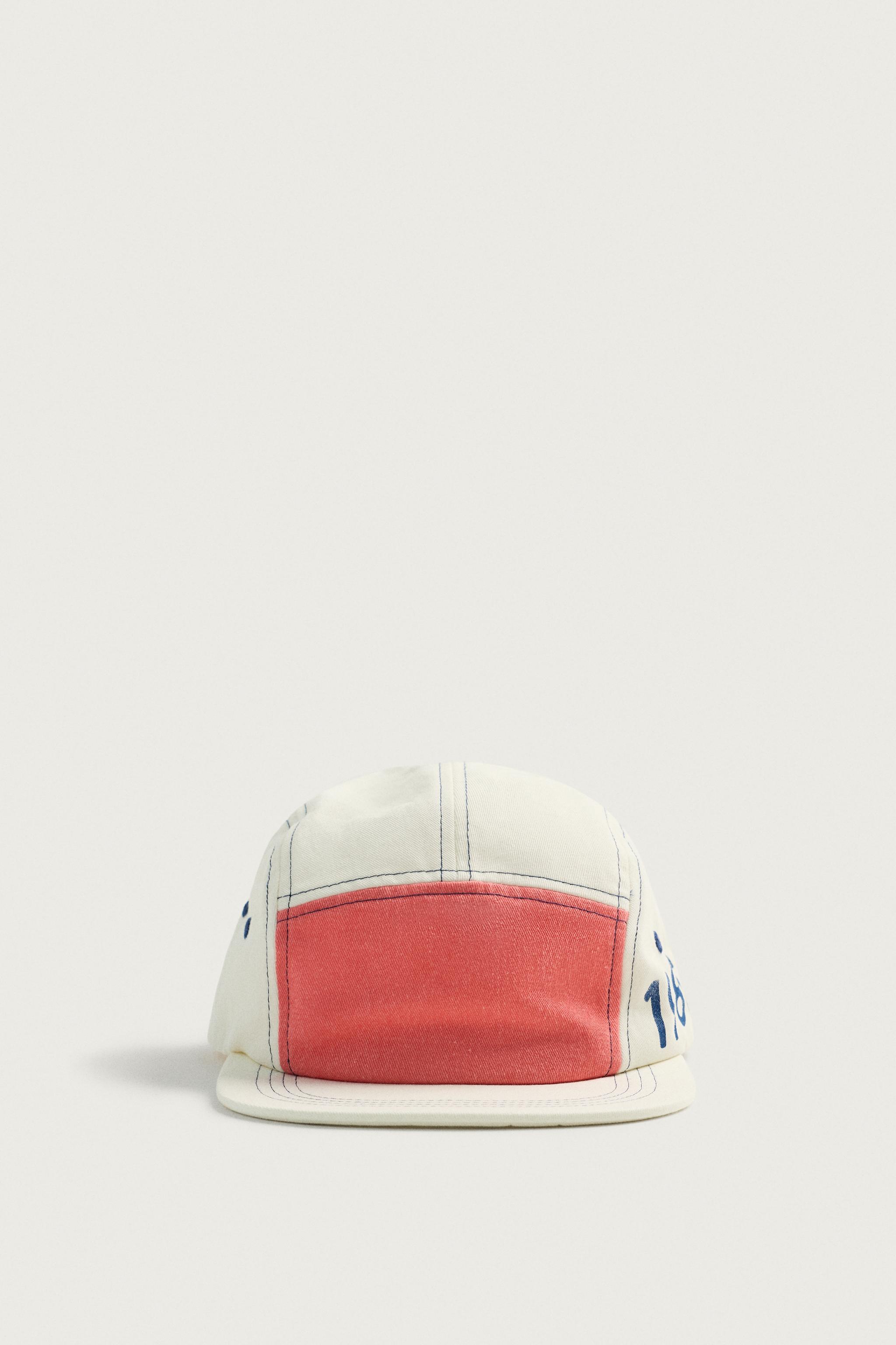 Мужские кепки Zara CONTRASTING FLAT BRIM — фото 5