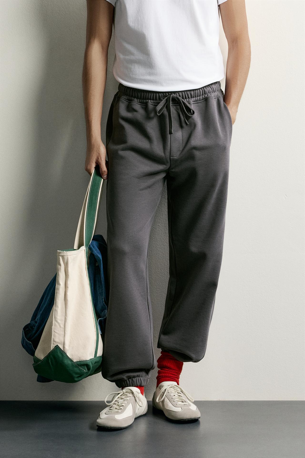 BASIC JOGGER PANTS — Dark anthracite