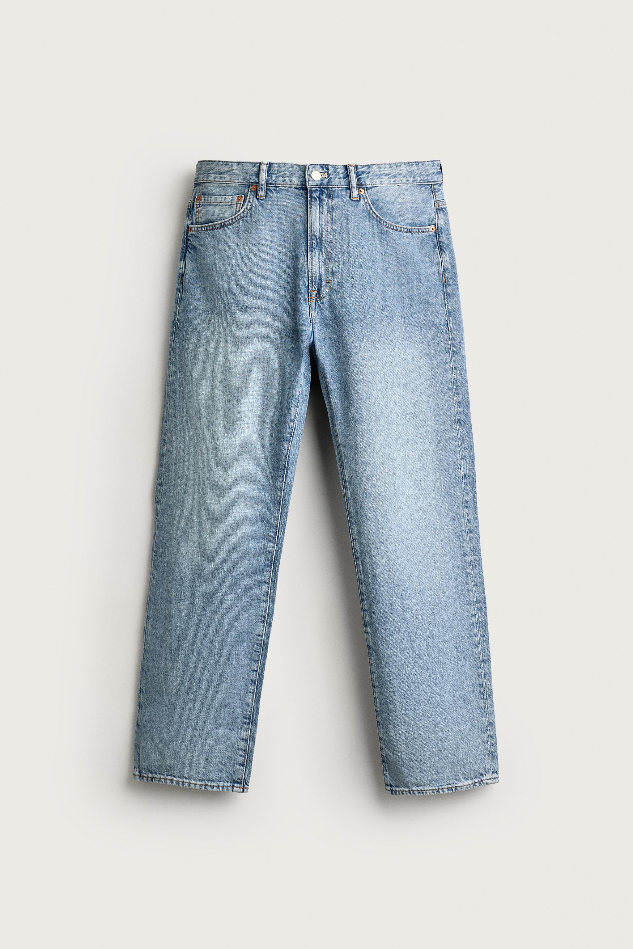 LIGHTWEIGHT REGULAR FIT JEANS — Light blue