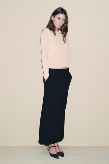 BASIC PLAIN KNIT SWEATER - Vanilla by Zara - Image 0