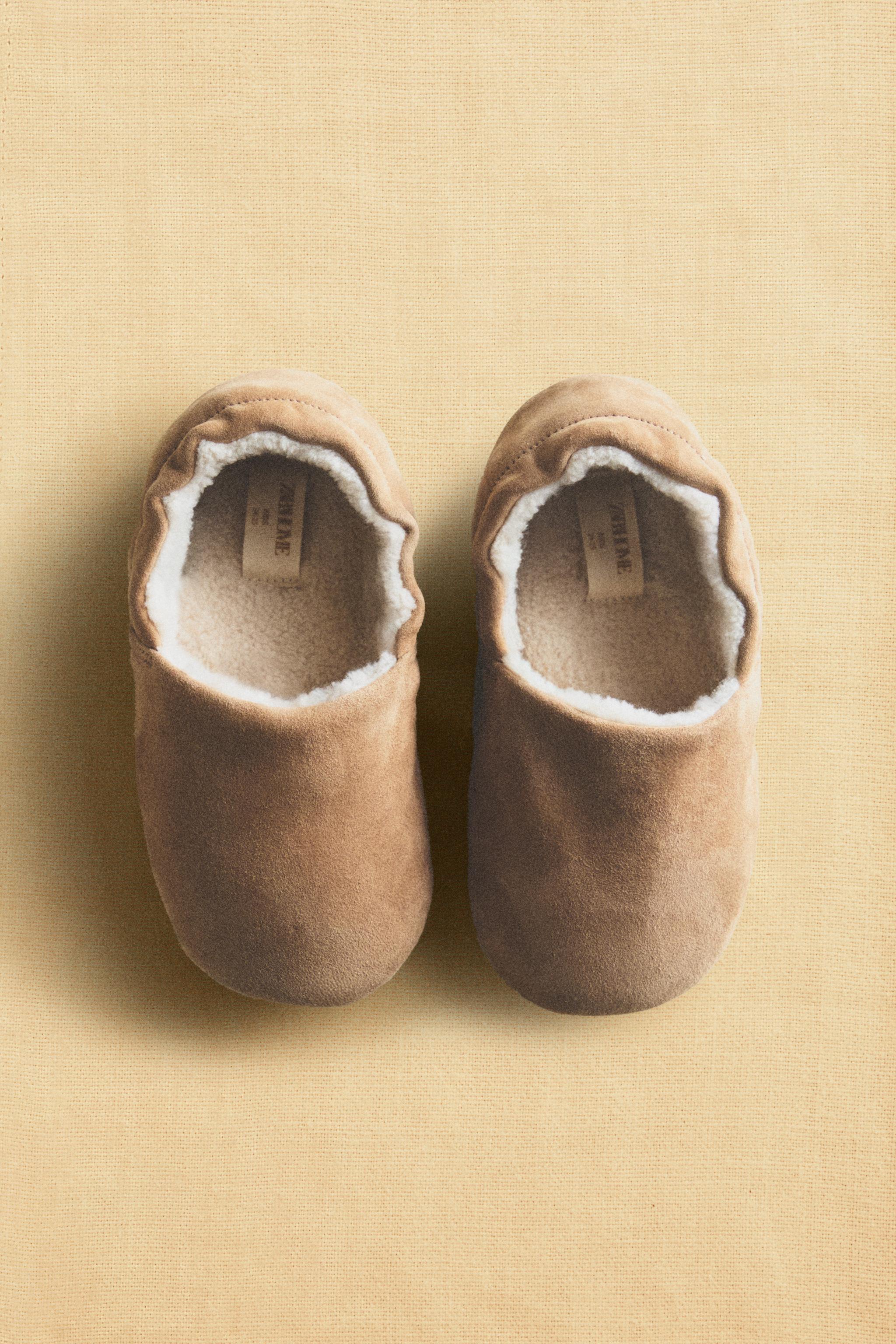 CHAUSSON ENFANT CUIR CHAUD