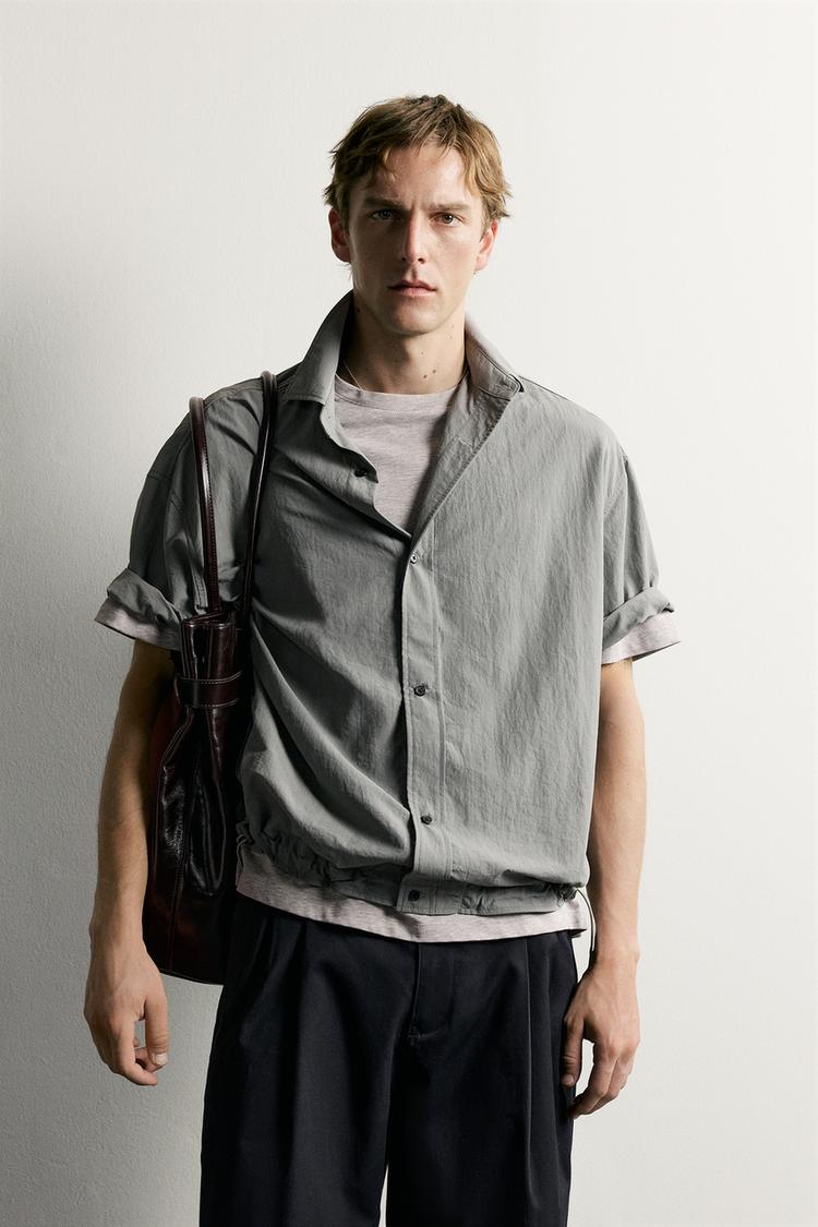 RELAXED FIT SHIRT WITH ADJUSTABLE HEM