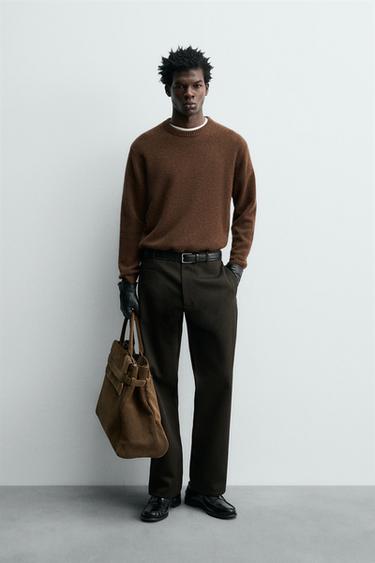 100% CASHMERE RELAXED FIT SWEATER - Brown by Zara - Image 0