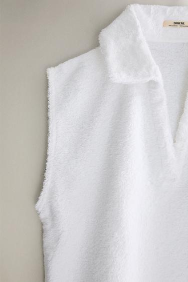 POLO TISSU ÉPONGE EXTRA DOUX - Blanc de Zara - Image 2