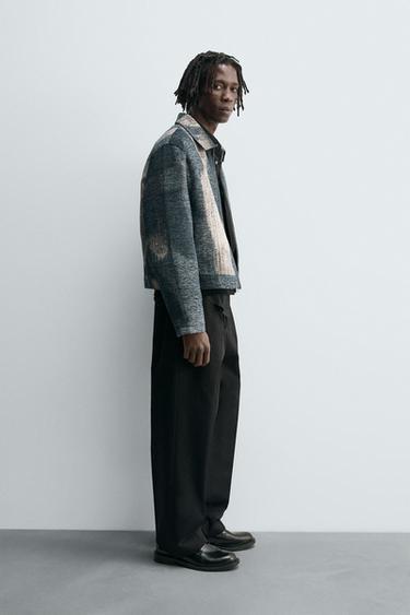 ABSTRACT JACQUARD JACKET - Blue / Indigo by Zara - Image 3