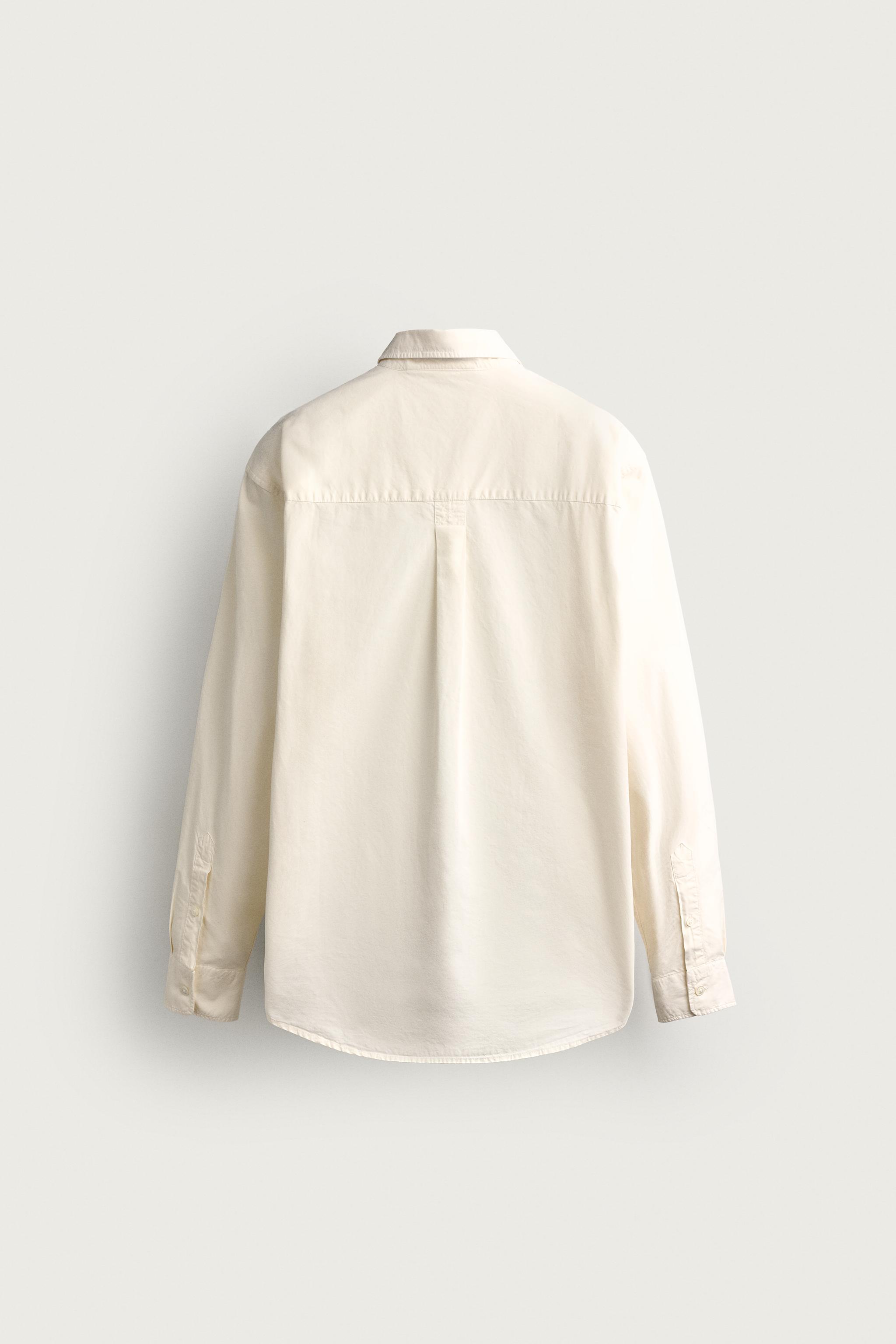 Zara RELAXED FIT PAMUKLU GÖMLEK görsel 8