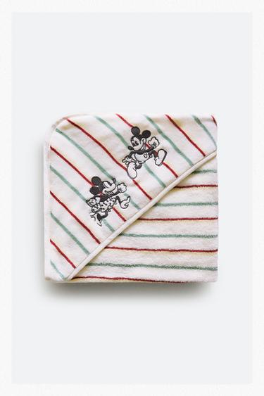 SERVIETTE DE BAIN À CAPUCHE VELOURS MICKEY & MINNIE ©DISNEY - Jaune de Zara
