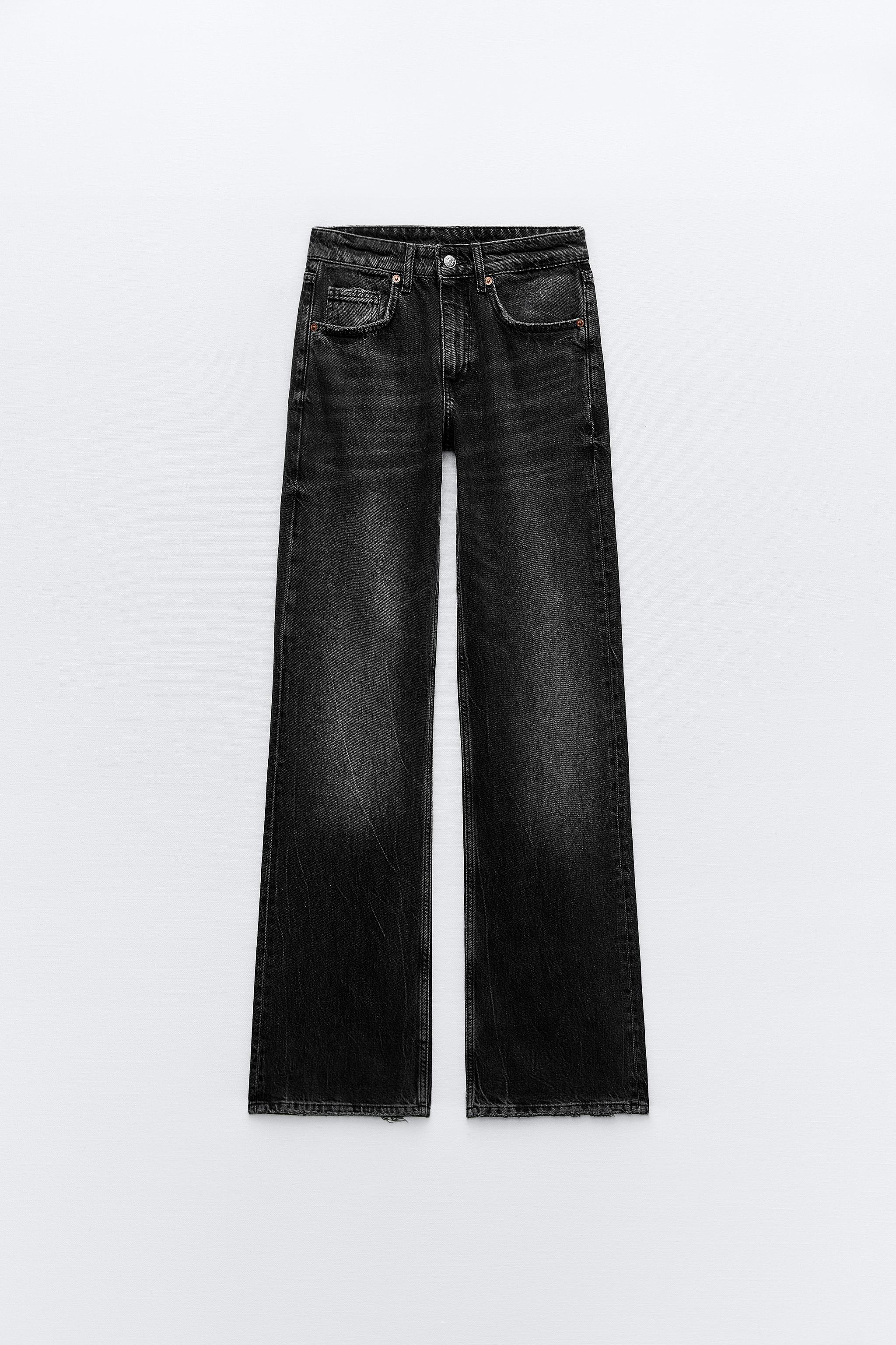 Zara black hot sale coated jeans