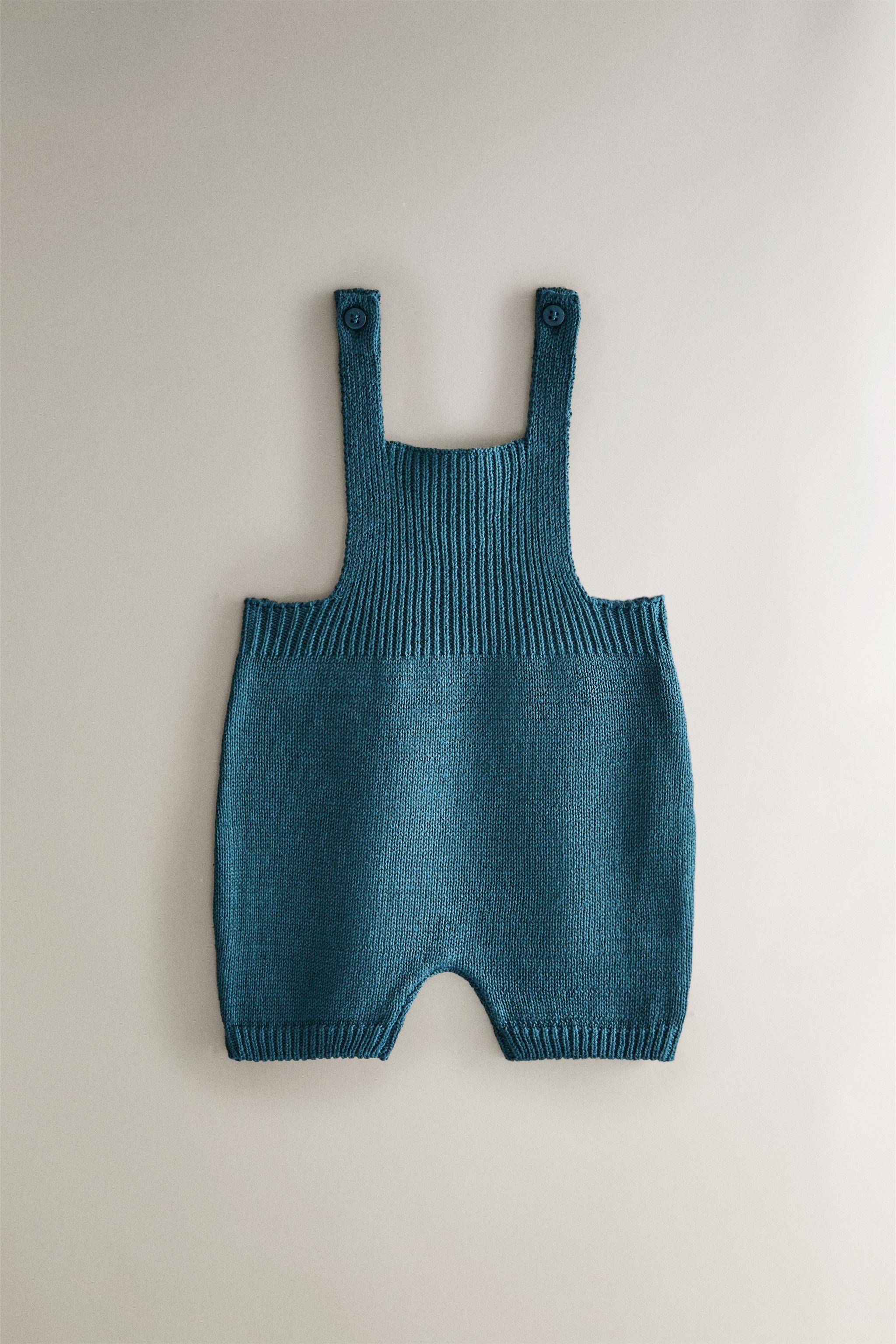 Zara KNIT BABY DUNGAREES