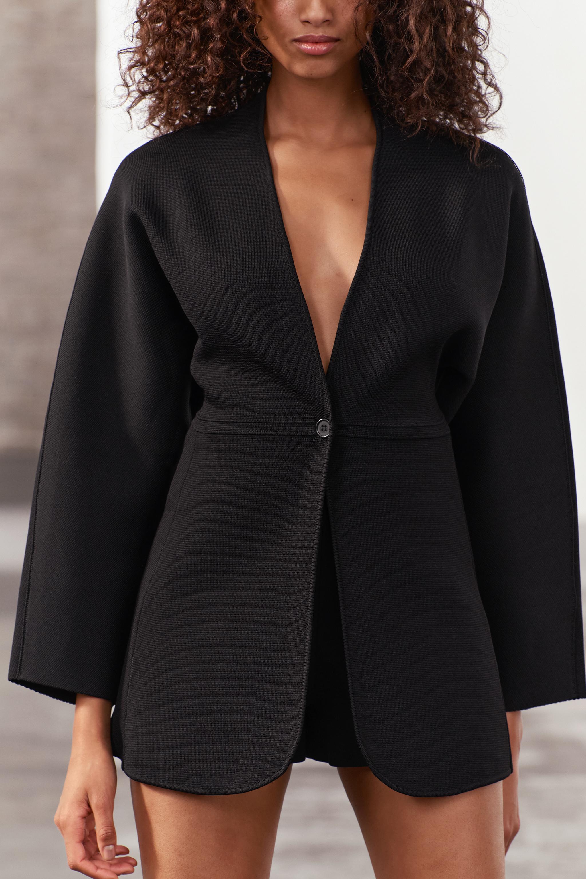 LONG KNIT BLAZER - Black | ZARA United States