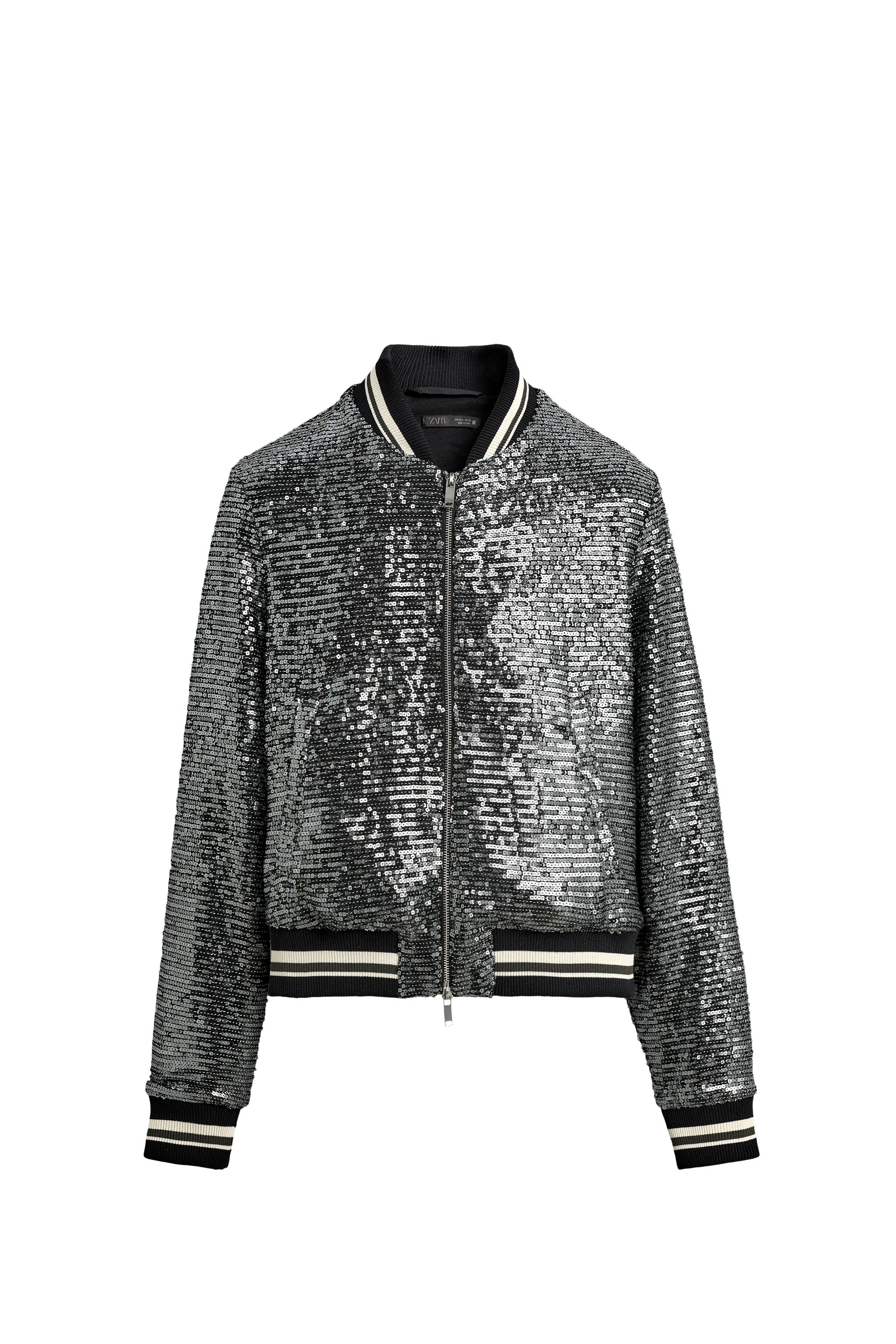 SEQUIN BOMBER JACKET | SECOND HAND | Zara Preowned