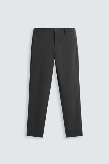 COMFORT SLIM FIT TROUSERS - Anthracite Grey by Zara