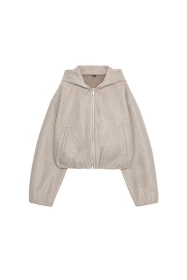 CAZADORA SOFT CAPUCHA - Marrón / Topo de Zara