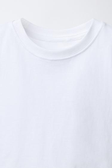 T-SHIRT UNI SANS MANCHES - Blanc de Zara - Image 2