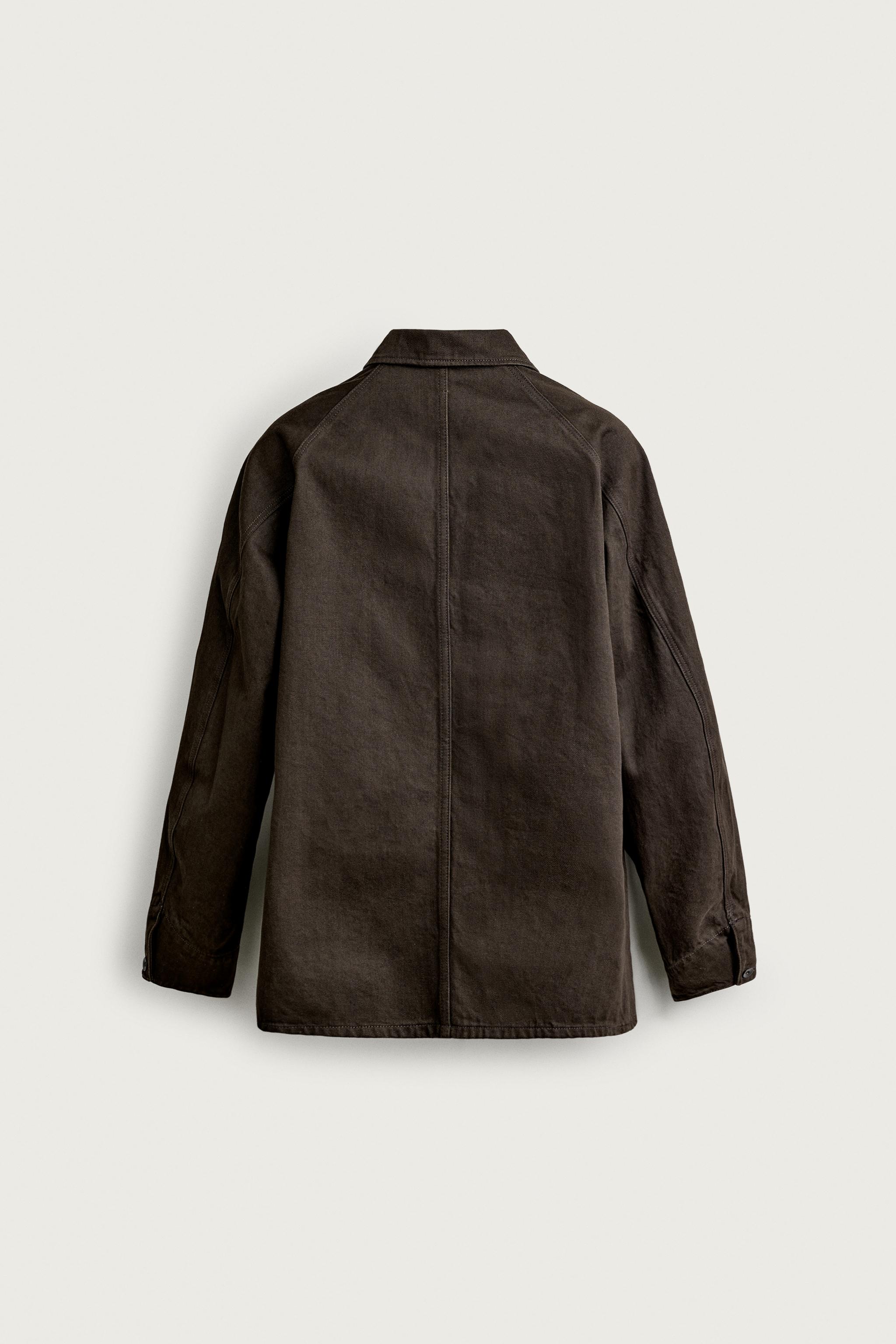 AARON LEVINE X ZARA POCKET JACKET — Chocolate brown