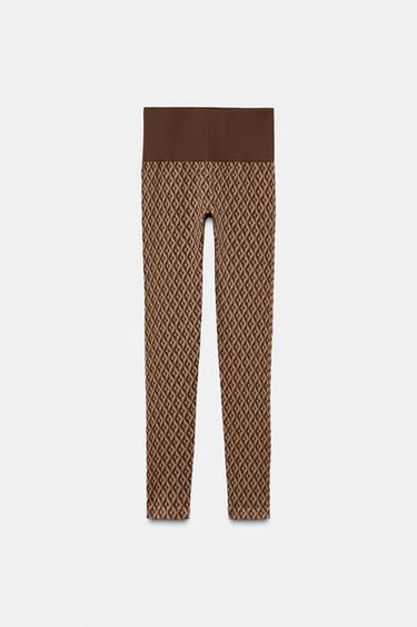 LEGGING THERMIQUE JACQUARD SEAMLESS THERMOLITE® CORE SKI COLLECTION - Marron clair de Zara - Image 6