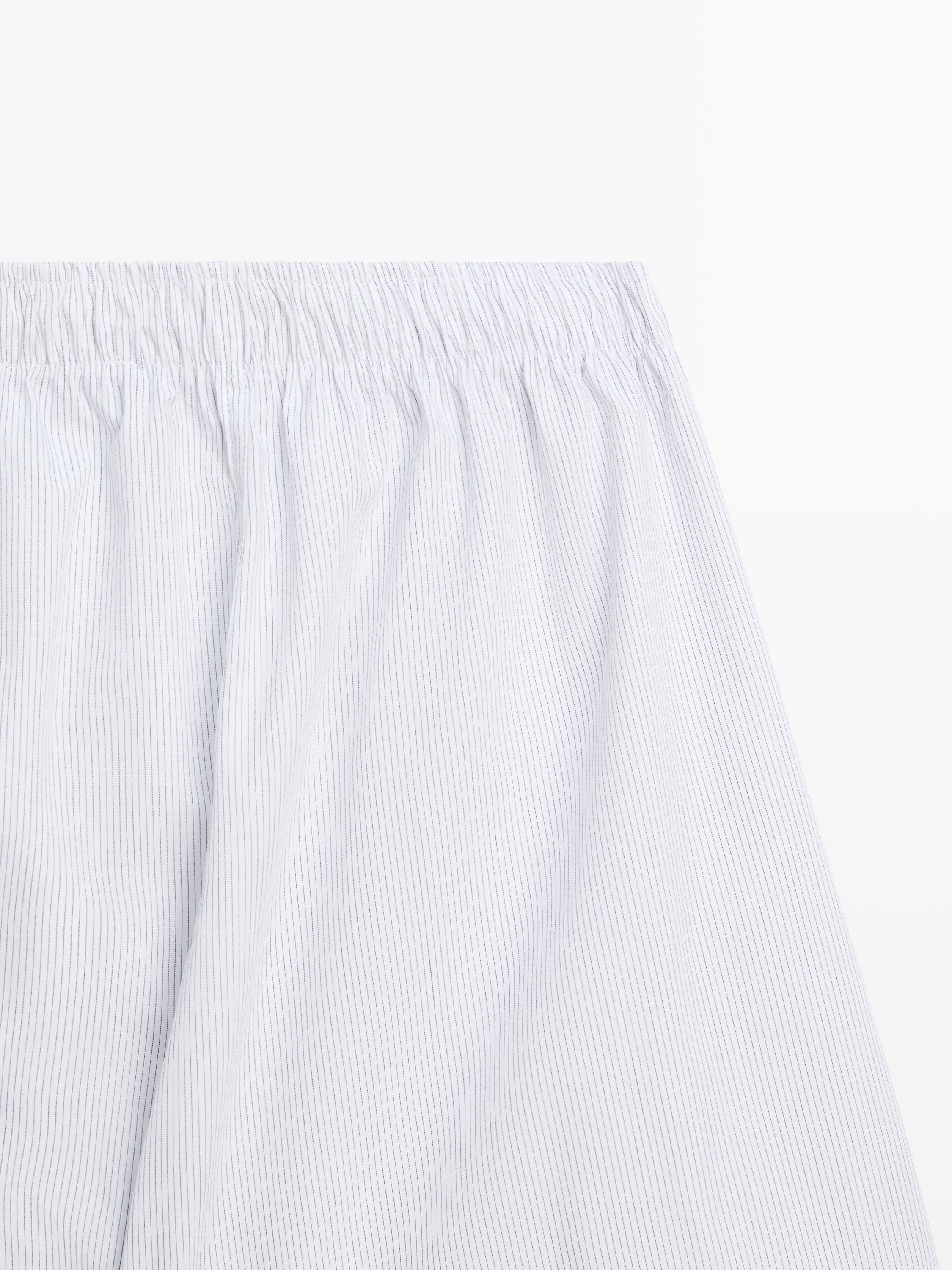 Caleçon à rayures 100 % coton