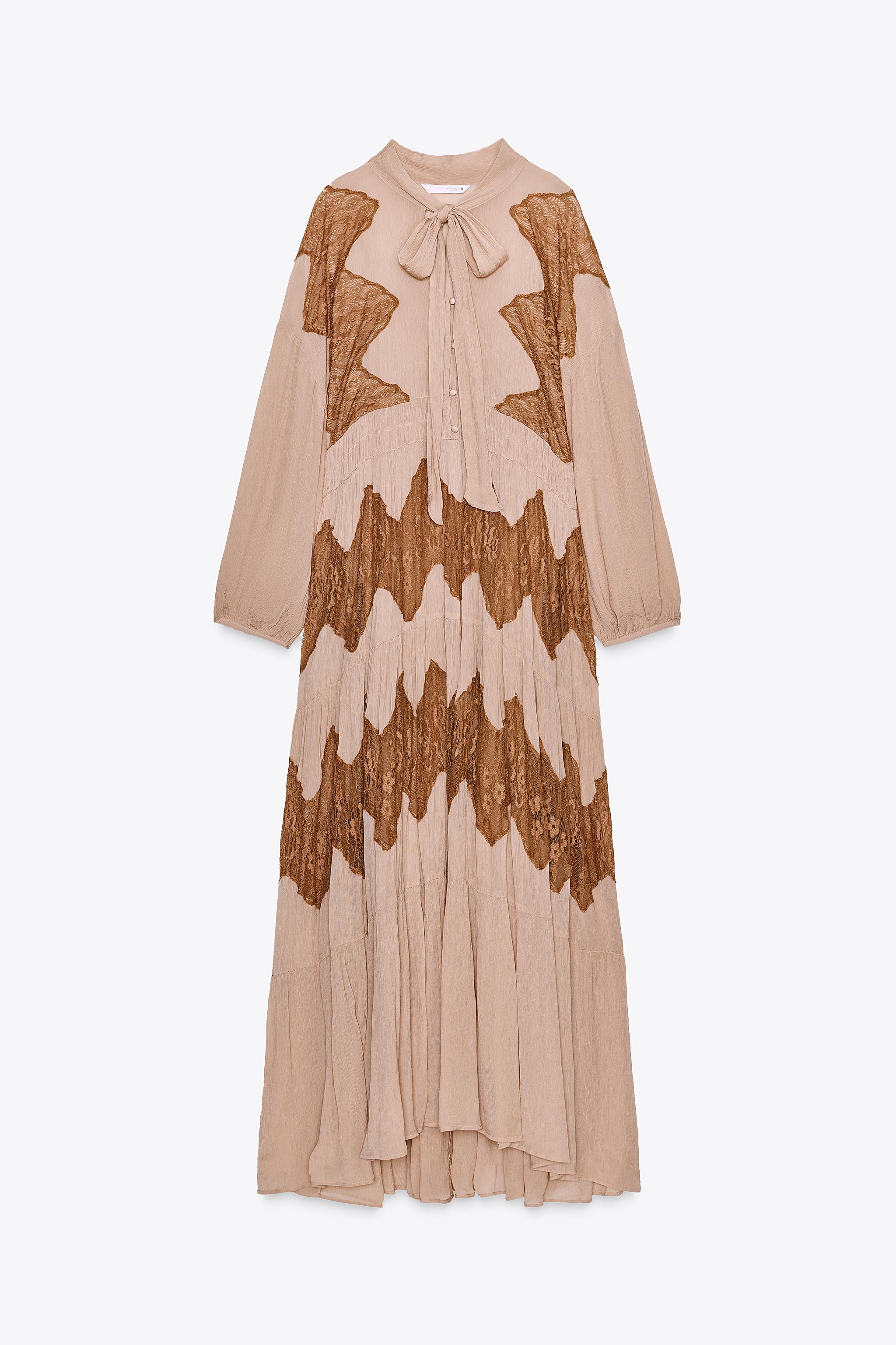 ROBE NŒUD COMBINÉE DENTELLE