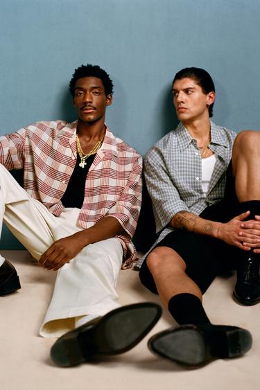 ウィリー・チャバリア x ザラ オーバーサイズフィットチェックシャツピンク/ホワイトZaraのウィリー・チャバリア x ザラ オーバーサイズフィットチェックシャツ - ピンク/ホワイト 