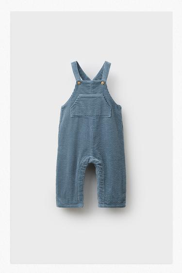 Zara THICK CORDUROY OVERALLS - Blue
